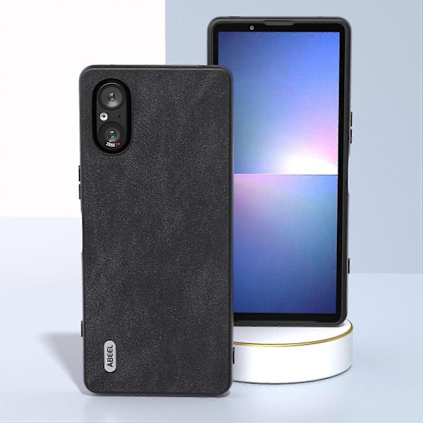 For Sony Xperia 5 V Deksel PU Lærbelagt PC+TPU Anti-Ripe Telefondeksel Multicolor Style A