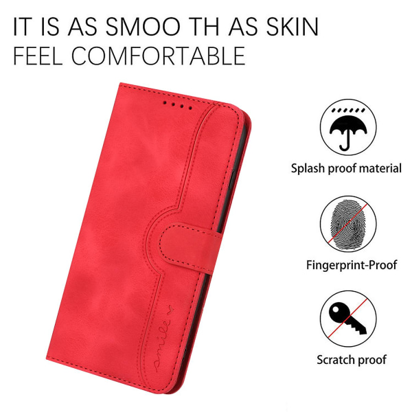 Case för Samsung Galaxy A25 5g/a24 4g, Pu-lädermönster med tryckt cover Red