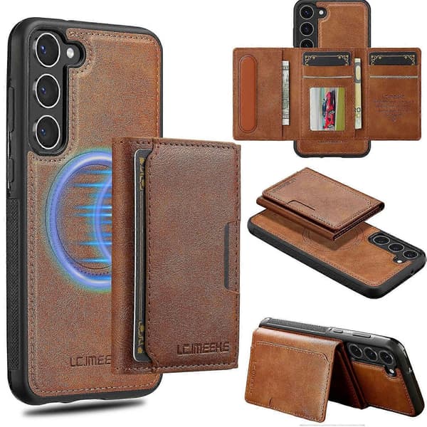 For Galaxy S23 Telefondeksel Multicolor Brown