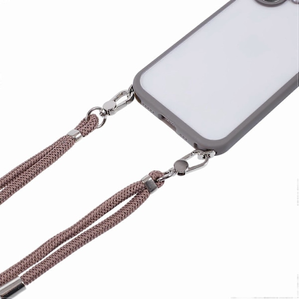 Skal till iPhone 16 TPU+PC Kristallklart Baksidesskydd med Snodd Multicolor Style A