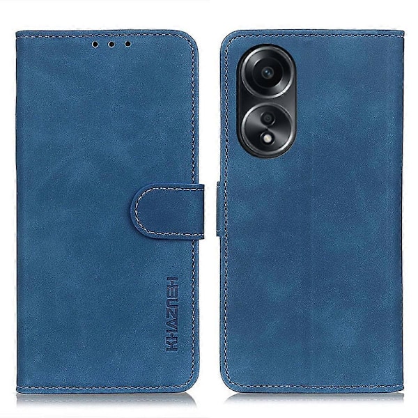 KHAZNEH För Oppo A58 5G/A78 5G PU Läder Ställ Fodral Plånbok Mobilskal Retro Textur Skal Multicolor Style C