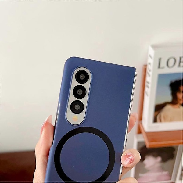 För Samsung Galaxy Z Fold4 5G Telefonskal Hudvänligt Hårt PC-Fodral Kompatibelt med MagSafe Multicolor Style A