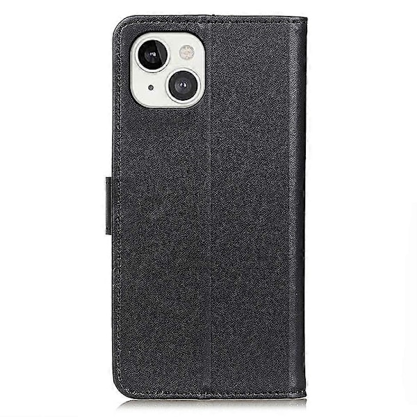 Stöttåligt Läder Magnetlås Ställ Plånboksdesign Mobilskal för iPhone 13 6.1 tum Multicolor Style A