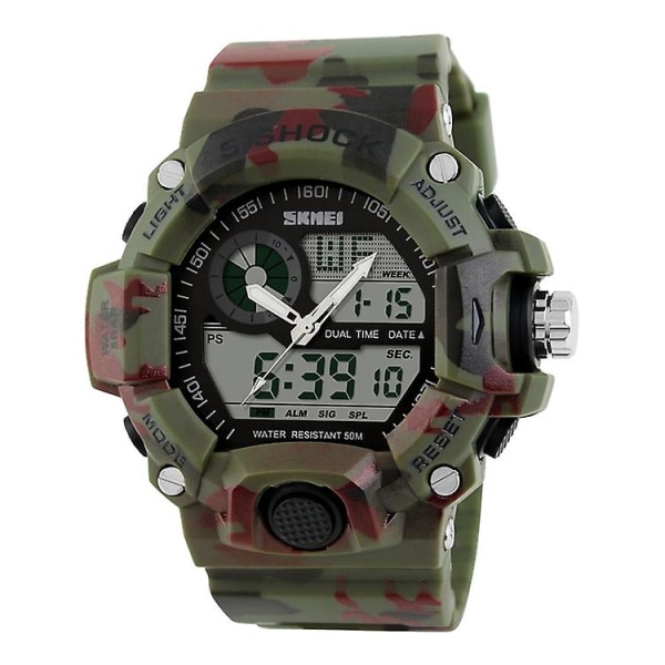 Skmei 1029 Men Outdoor Waterproof Luminous Electronic Watch Camouflage