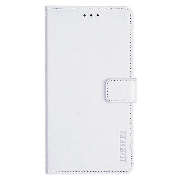 IDEWEI Xiaomi Redmi Note 14 Pro 5G/Poco X7 5G -puhelinlaukku, jossa jalusta, Crazy Horse -kuvioitu nahkainen puhelinkotelo Multicolor White