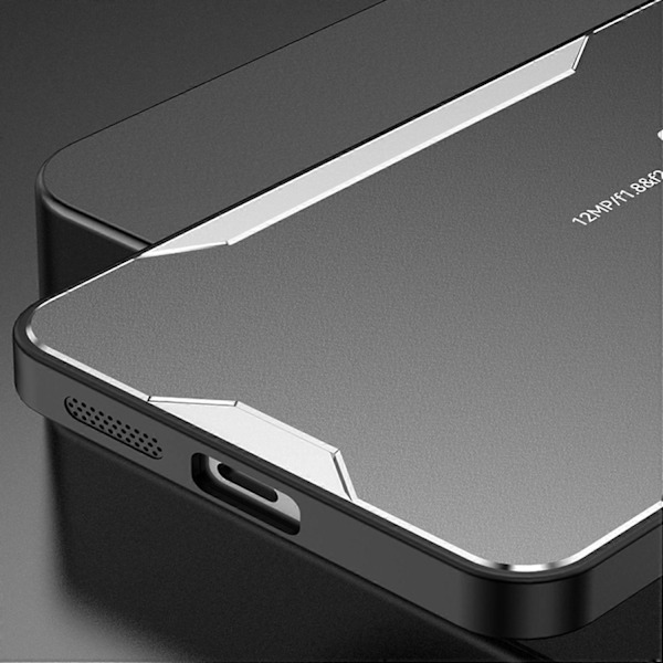 Skal för iPhone 15 Plus Aluminiumlegering+TPU+PC Matt Finish Smartphone-skydd Multicolor Style D