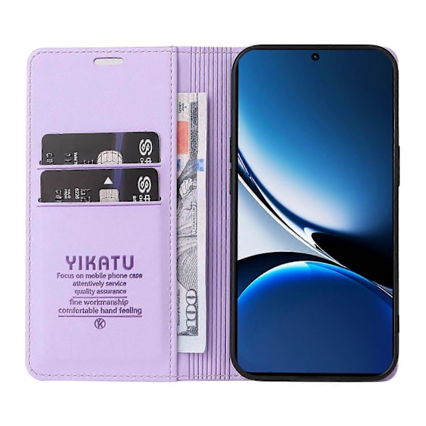 För Xiaomi Redmi Turbo 4 5G/Poco X7 Pro 5G Mobilskal YIKATU Magnetisk Stängning PU Läder Mobilskydd Multicolor Light Purple