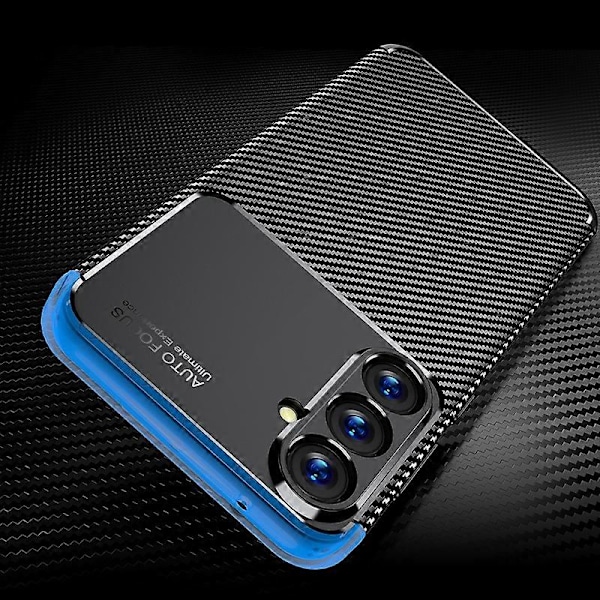Pudotussuojattu puhelinkotelo Samsung Galaxy S23 FE:lle, hiilikuitukuvioitu TPU-puhelimen takakuori