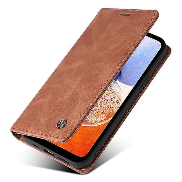 006-serien Fodral för Samsung Galaxy A14 5G/A14 4G Läderplånbok med sugproppsstängning Multicolor Style A