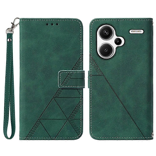 YB Imprinting Series-1 Etui til Xiaomi Redmi Note 13 Pro+ 5G, pung, læder, linjemønster, telefoncover Multicolor Style F