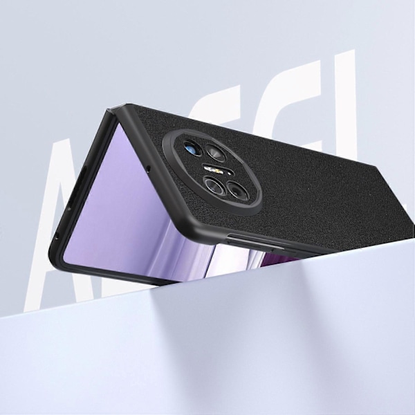 Skal för Huawei Mate X5 Äkta Läder+TPU+PC Litchi Textur Mobilskal Multicolor Style C