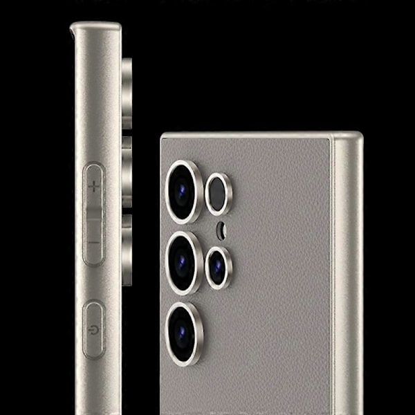 GKK Samsung Galaxy S24 Ultra -kotelo nahka+PC+TPU mattapintainen puhelinkuori Multicolor Titanium Black