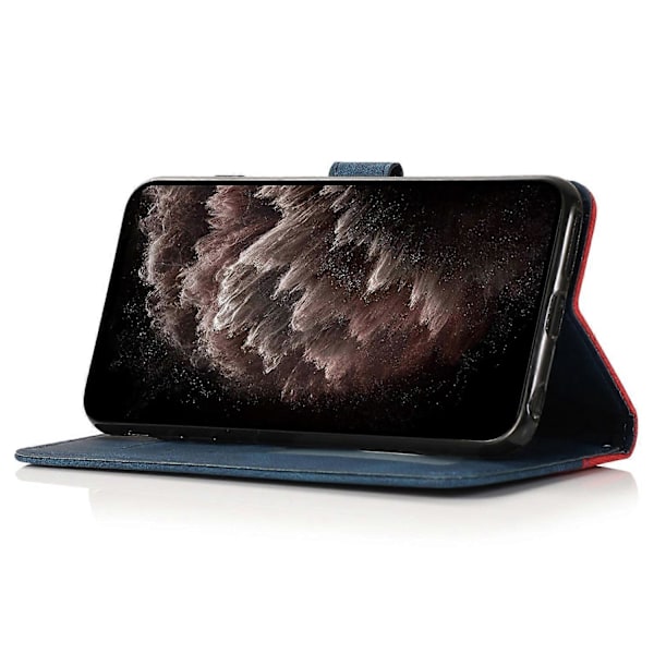 För Samsung A56 5G Tvåfärgat Läder Plånboksfodral Skyddande Flip Ställ Multicolor Style E