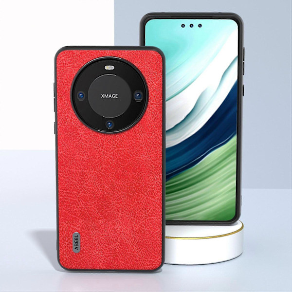 För Huawei Mate 60 Pro Mobilskal Retro Litchi Textur Läderbelagd TPU+PC Fodral Multicolor Style B