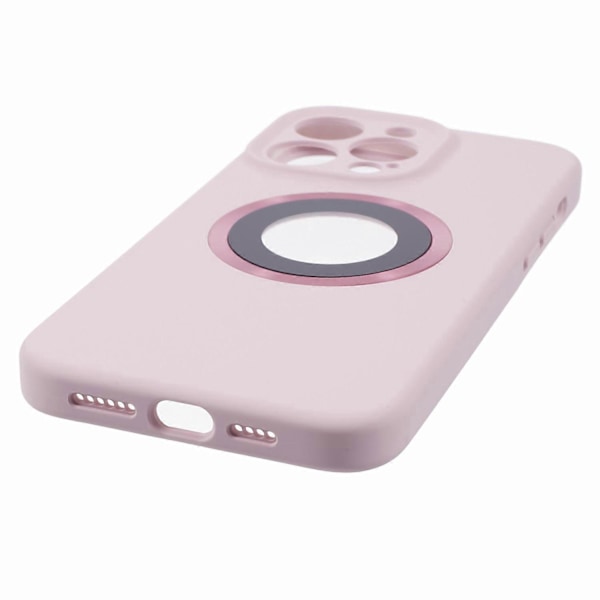 Til iPhone 14 Pro Silikone+PC Slim Cover Kompatibelt med MagSafe Logo Visning Stødsikkert Telefoncover Multicolor Style D