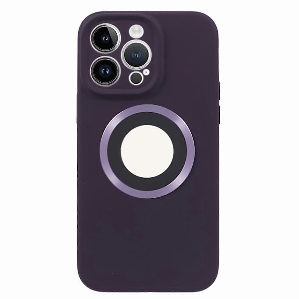 Til iPhone 14 Pro Silikone+PC Slim Cover Kompatibelt med MagSafe Logo Visning Stødsikkert Telefoncover Multicolor Style J