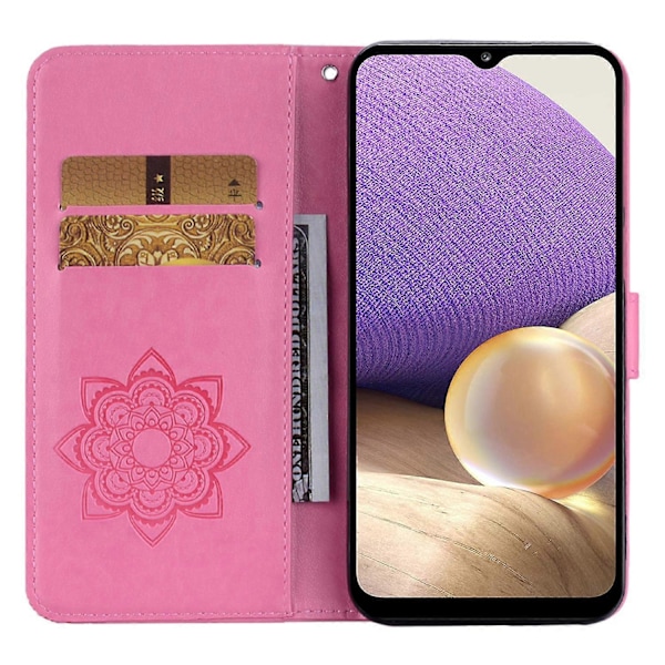 Plånboksfodral för Samsung Galaxy A56 5G Uggla Blomma Tryckt Strass Läderfodral Multicolor Style C