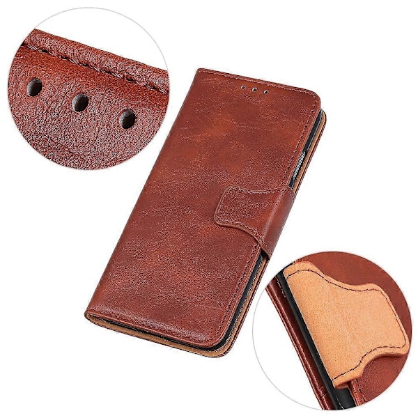 Til Samsung Galaxy A05 4G Etui Split Læder Crazy Horse Tekstur Wallet Telefon Cover Multicolor Style C