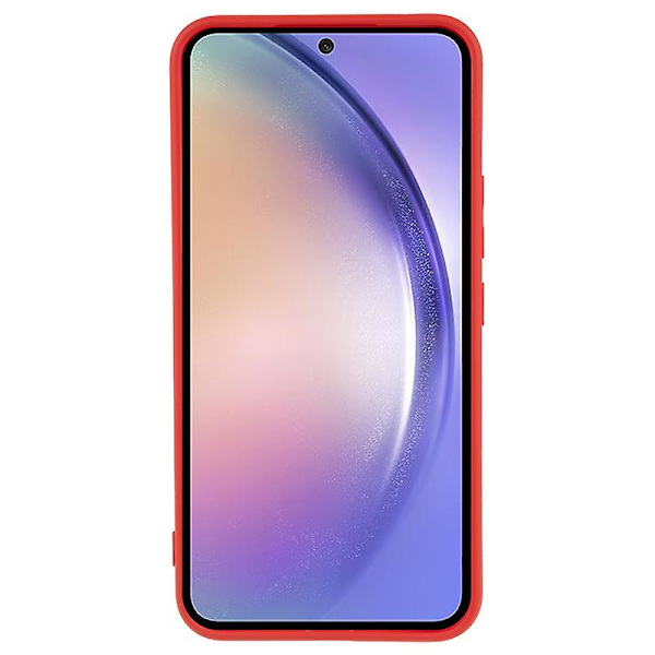För Samsung Galaxy S23 Fe Fiberfoder Gummibelagt Tpu- cover anti-scratch case Red