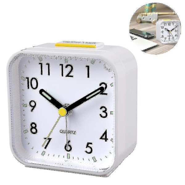 Tyst analog väckarklocka tickar inte, försiktigt vakna, pipljud_happyshop