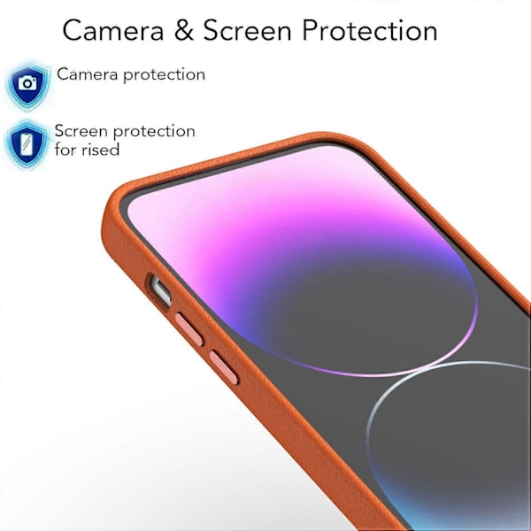 Til iPhone 12 Pro Max Case PC+PU Læder Anti-Drop Telefon Cover Kompatibel med MagSafe Multicolor Style D