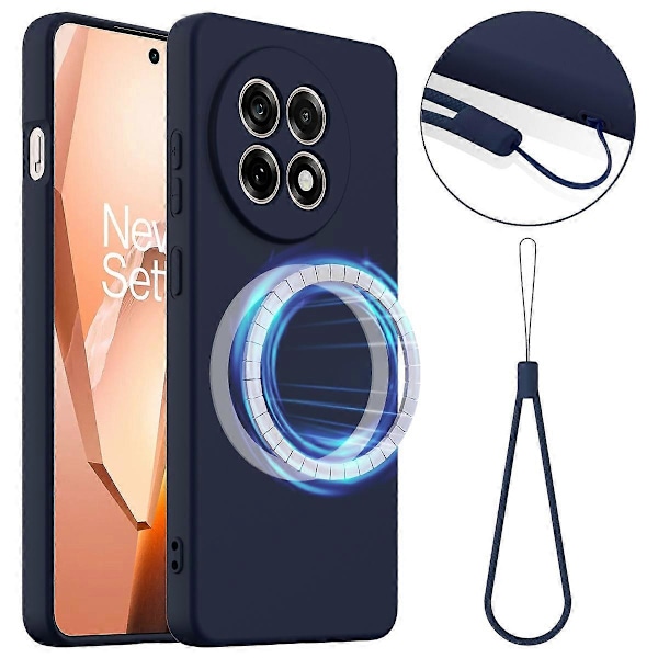 Til OnePlus Ace 5 5G/OnePlus Ace 5 Pro 5G/OnePlus 13R 5G Cover Kompatibel med MagSafe Anti-Drop Multicolor Dark Blue