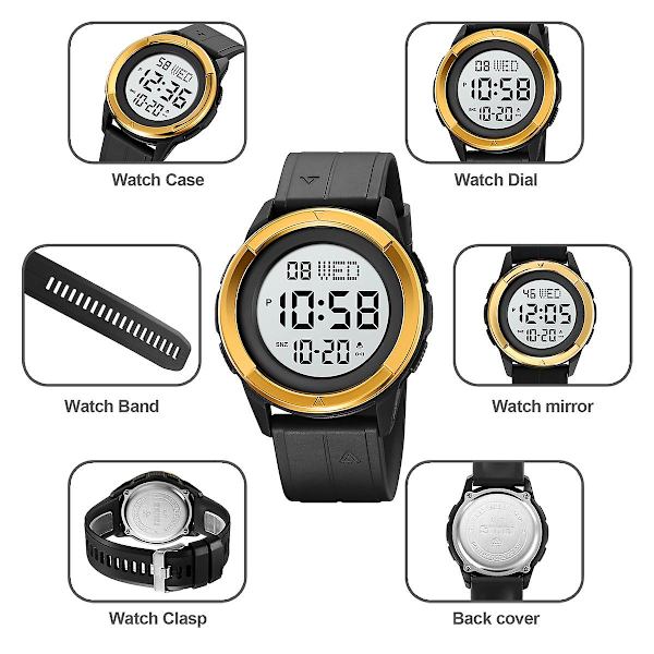 Skmei 2047 50m vattentät digital watch Black White