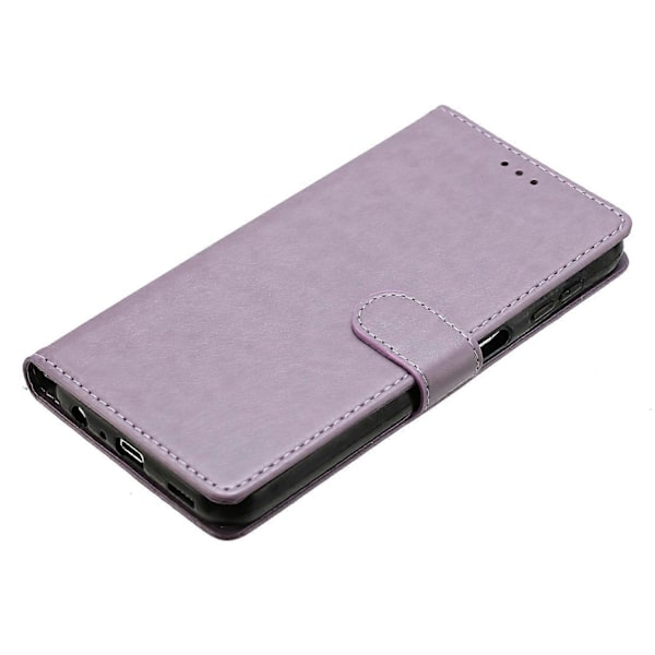 Læder telefoncover med pung, stativ og praktisk rem til iPhone 14 - Grøn Multicolor Purple