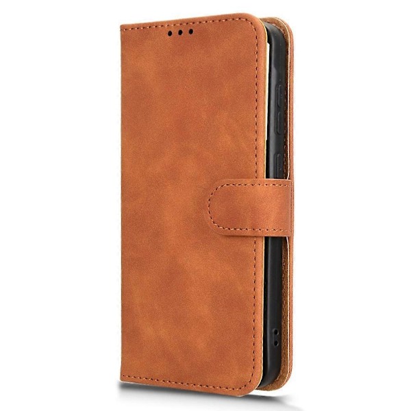 Lærveske med lommebok og flip-deksel for Samsung Galaxy A56 5G - Hudfølelse og anti-fall Multicolor Style E