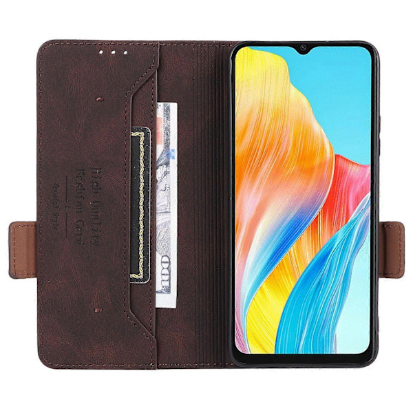 Oppo A38 4G/A18 4G Kotelo Pölytiivis PU Nahka Jalustalla Matkapuhelimen Suojakotelo Lompakko Multicolor Style B