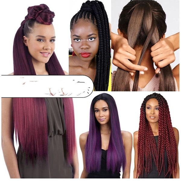 Braid Hair Peruk Bangs Hårband 4 4 4