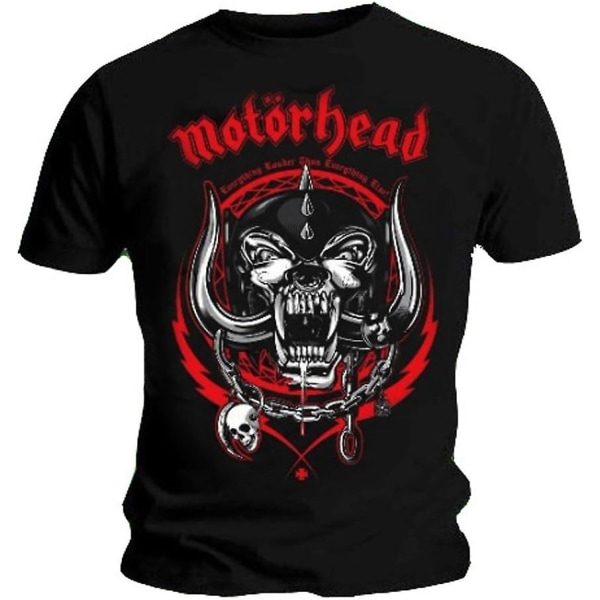 T-shirt Motorhead Overkill Lightning Wreath Röd Logotyp Black S