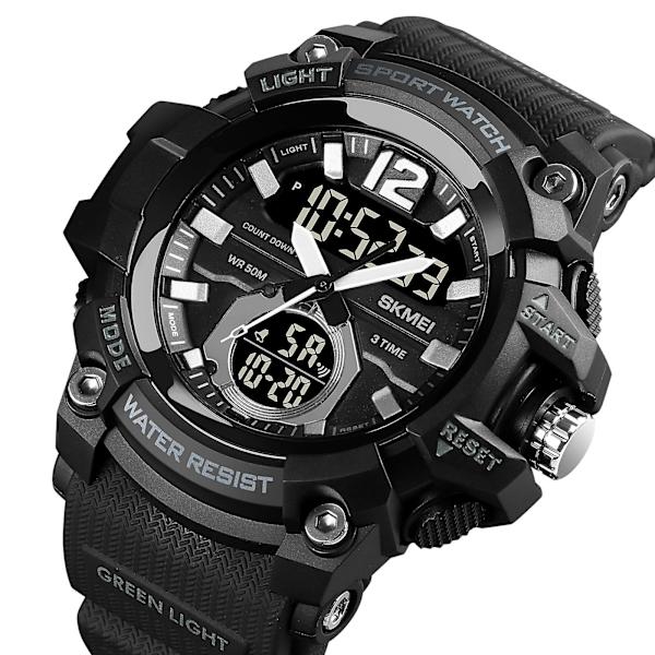 Skmei 1725 Led Digital Display Ljusande elektronisk watch Black