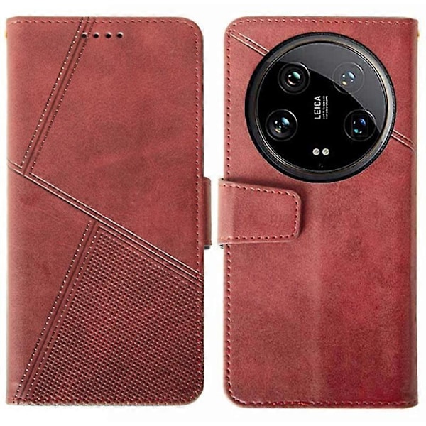 IDEWEI Xiaomi 14 Ultra Nahkakotelo Vasikan Nahka Tekstuurilla Puhelinlompakkokotelo Multicolor Style D