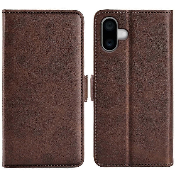 For iPhone 16 Etui Folio Flip Læder Wallet Stand Telefon Cover Multicolor Style C