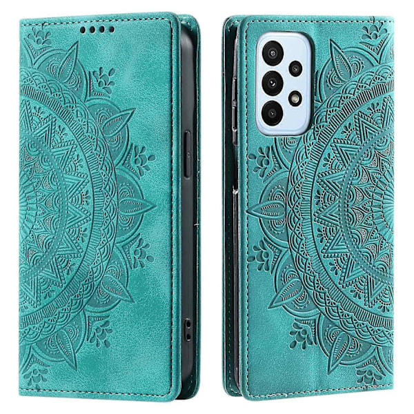 För Samsung Galaxy A53 5G Fodral Magnetisk Automatisk Stängning Läder Ställ Skydd - Multicolor Mint Green