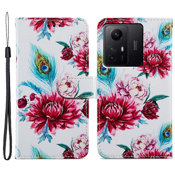 PU Læder Wallet Cover med Mønsterprint og Flip Stand til Xiaomi Redmi Note 12S 4G Multicolor Style S