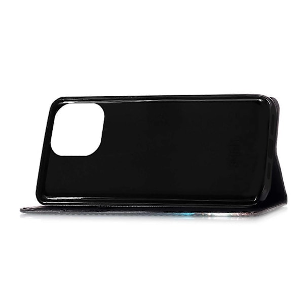 Kuvioitu nahkakotelo lompakkotelineellä iPhone 13 6.1 tuumalle Multicolor Style H