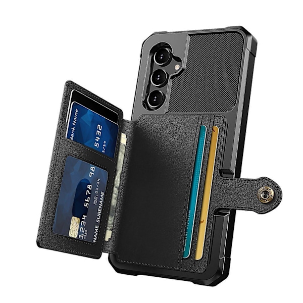 ZM03 Samsung Galaxy A34 5G -puhelin kotelo, jossa jalusta, PU-nahkapäällysteinen TPU-kuori ja korttipidike Multicolor Style C