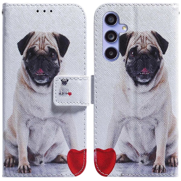Til Samsung Galaxy A35 5G Etui Mønsterprint Læder Telefon Cover Multicolor Dog