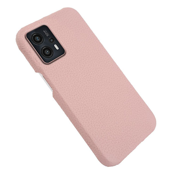 Cover till Motorola Moto G13 4g, Litchi Texture Äkta koläder+pc Magnetisk phone case Pink