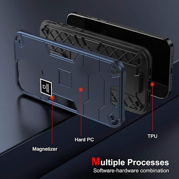 Til ZTE Blade A54 Case PC+TPU Drop-proof Beskyttende Telefon Cover Multicolor Style B