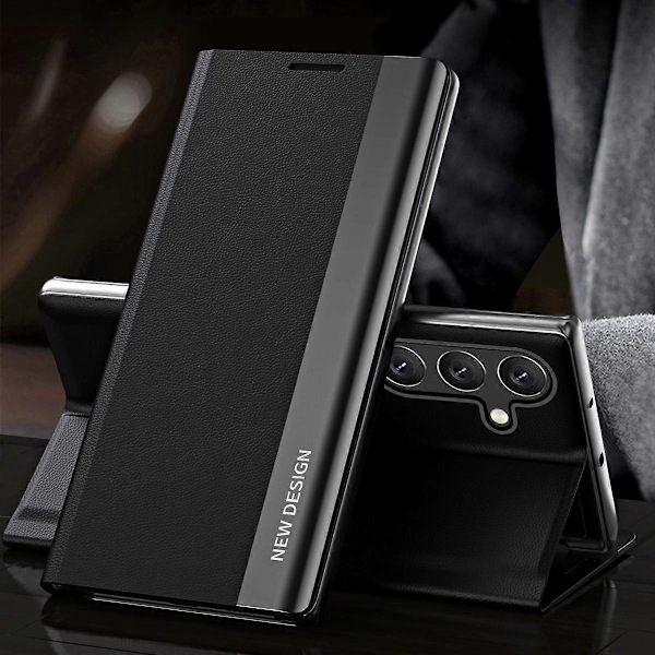 Til Samsung Galaxy A54 5G Elektroplettering PU Læder Telefon Cover Stativ Anti-ridse Smartphone Etui Multicolor Style B