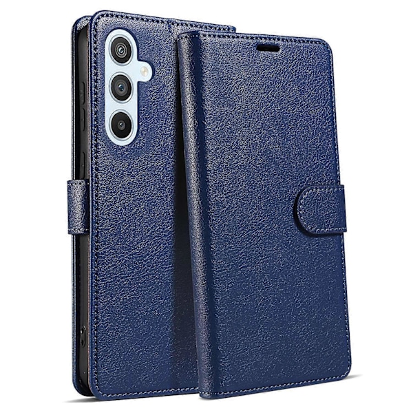 För Samsung Galaxy A26 5G Fodral Magnetiskt RFID-blockerande Läder Plånboksfodral - Svart Multicolor Blue