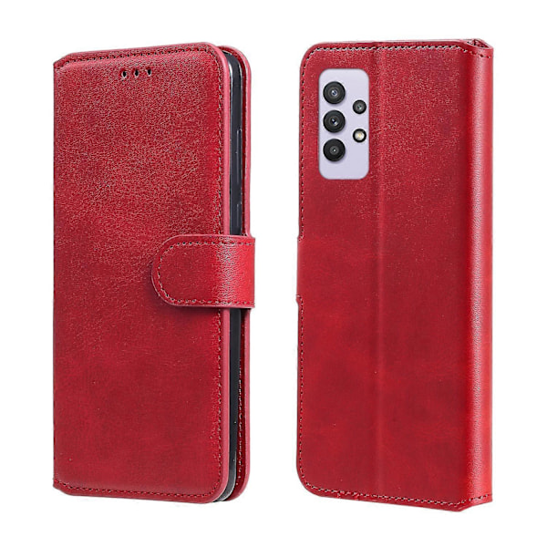 Kvalitets Plånboksfodral Ställ Flip Läder Skal för Samsung Galaxy A32 4G (EU Version) Multicolor Style B
