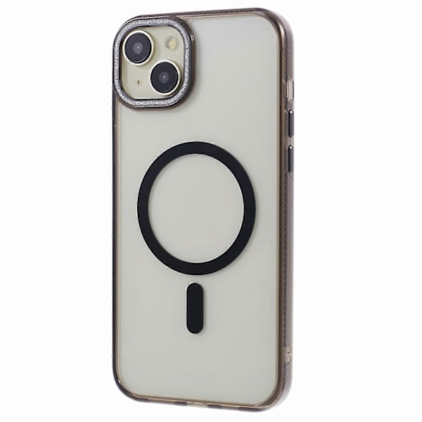 Skal för iPhone 15 Plus Kompatibelt med MagSafe, Magnetisk Ring+TPU+PC+Aluminiumlegeringsskal Multicolor Style B