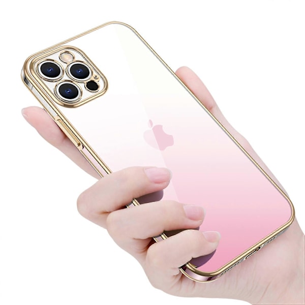 SULADA Godt Beskyttet Gradient Farge TPU Beskyttende Telefon Shell Deksel for iPhone 12 Pro Max