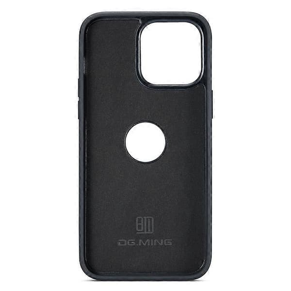 Til iPhone 15 Plus Cover Logo View Bagside PU Læder+PC+TPU Cover Multicolor Style A