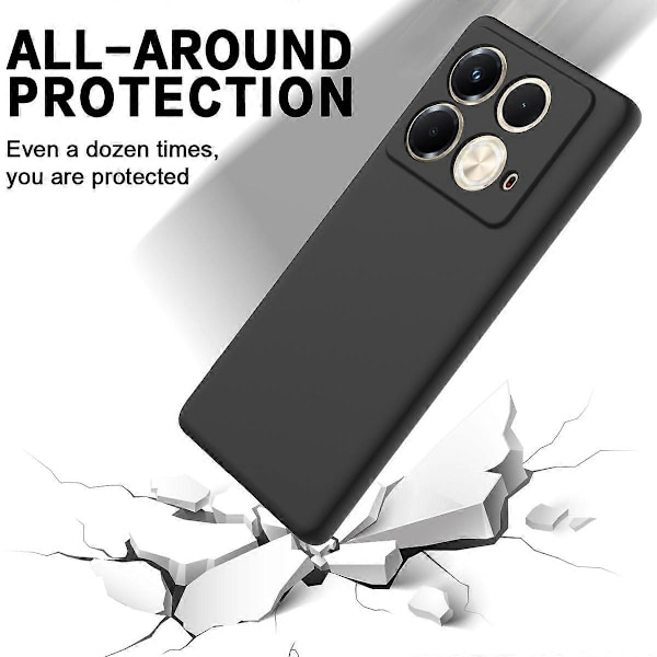 Flydende silikone telefoncover med håndrem til Infinix Note 40S Multicolor Style D