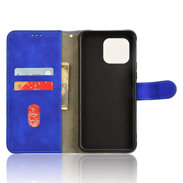 För Umidigi G5 Mecha Case Pu Läder anti-scratch Telefonskydd med plånbok och stativ Blue